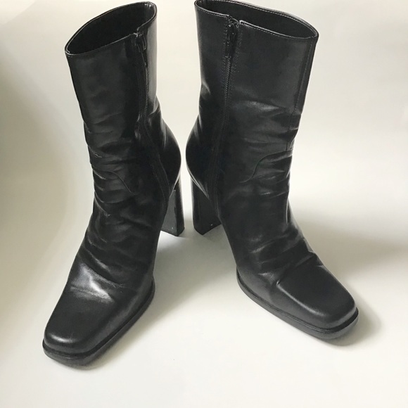 nine west square toe boots